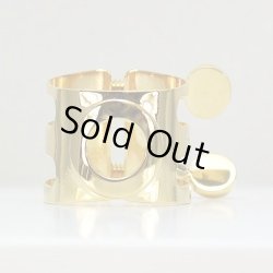 Photo1: [For Charity Bernard] Wood Stone Soprano Saxophone Metal Ligature[prototype design for Selmer rubber mouthpiece] Solid Sliver with Pink Gold Plated