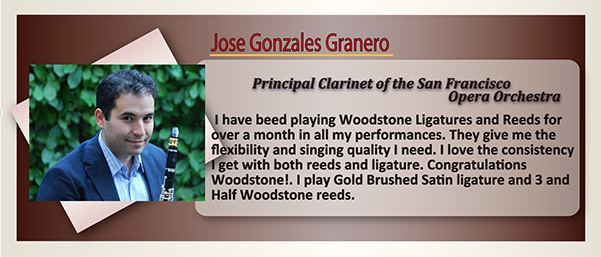 wood stone clarinet ligature Jose Gonzales Granero