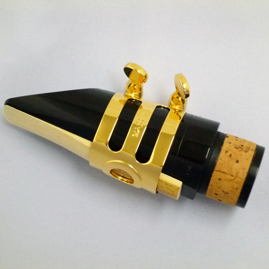 [For Michael Woods] Wood Stone B♭Clarinet Metal Ligature[for French rubber mouthpiece] Brushed Satin Gold